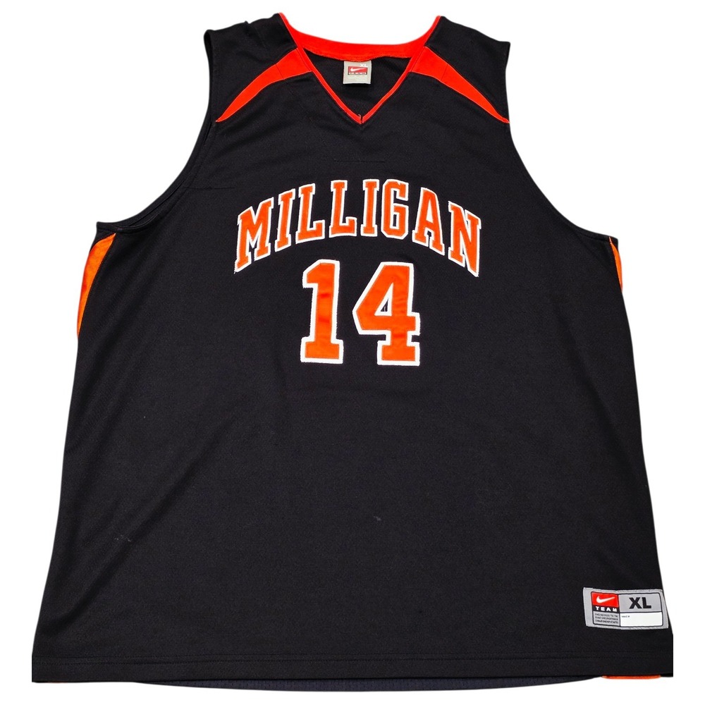 Vintage Milligan University Buffaloes Nike Basketball Jersey 14 Mens XL Black